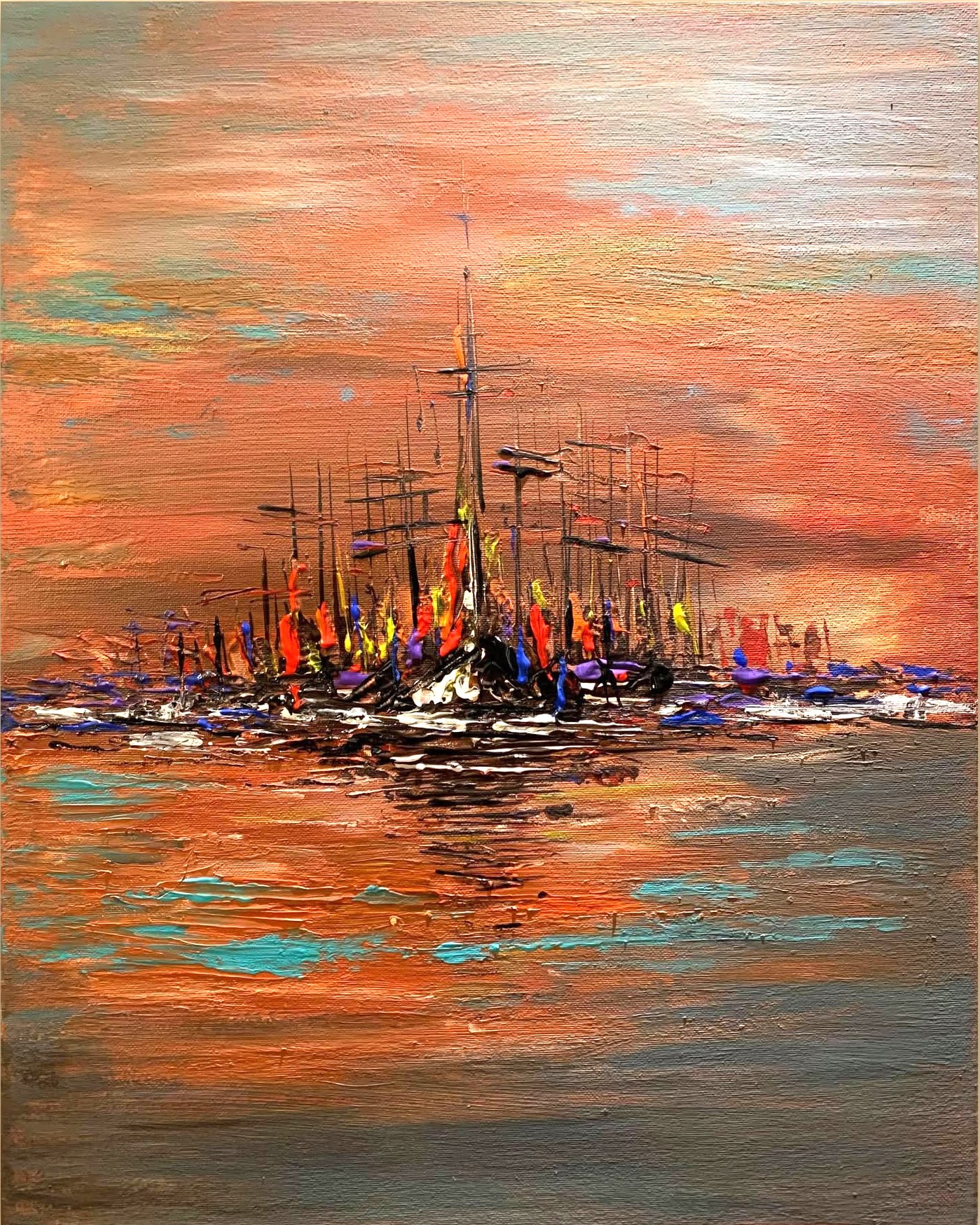 Sailboats at Sunset
